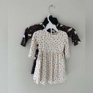 EMMA & ELSA  Set of 2 Long sleeve Halloween toddler dresses.